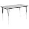 Flash Furniture Oval 47.5 W, 76 L, 30.25 H, Chrome, Laminate, Particleboard, Steel, Grey XU-GRP-A3048CON-48-GY-T-A-GG - alternate 8